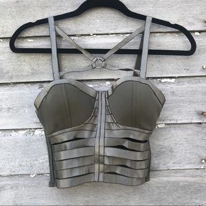 Caged Corset Crop Top